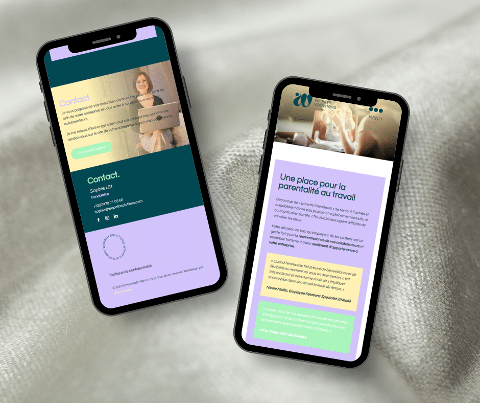 wopath-solutions-vue-mobile Mockup de la vue mobile du site web de Wopath Solutions
