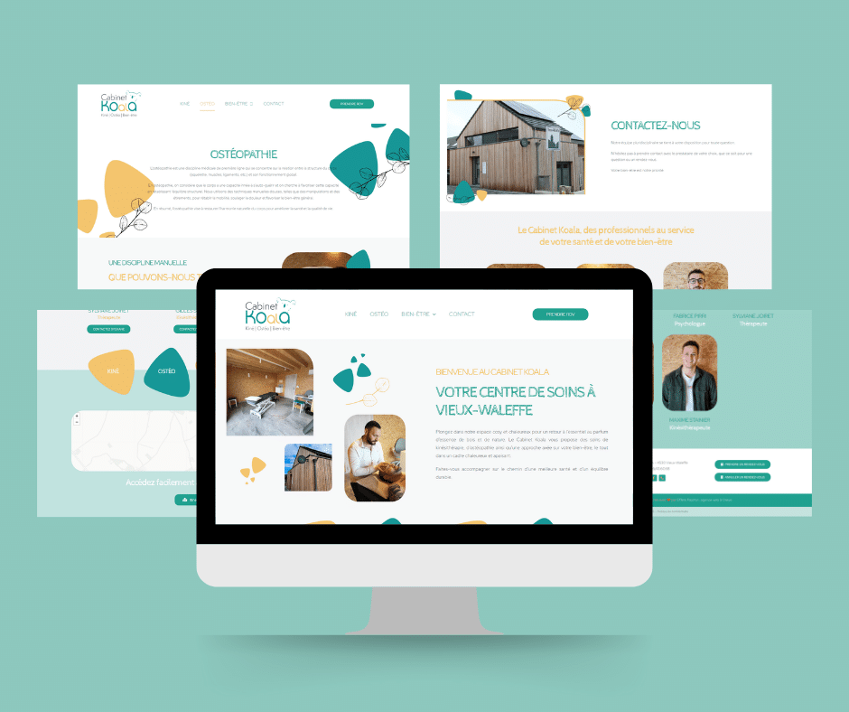 cabinet-koala-ordinateur Mockup du site web du Cabinet Koala