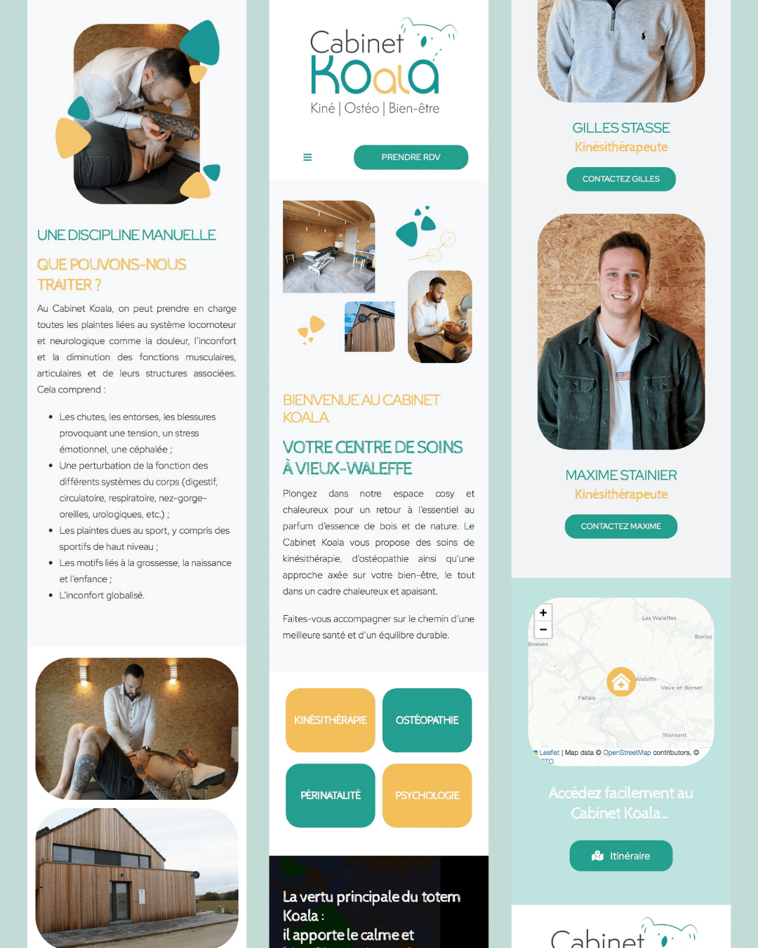 cabinet-koala-vue-mobile Aperçu responsive du site web du Cabinet Koala à Villers