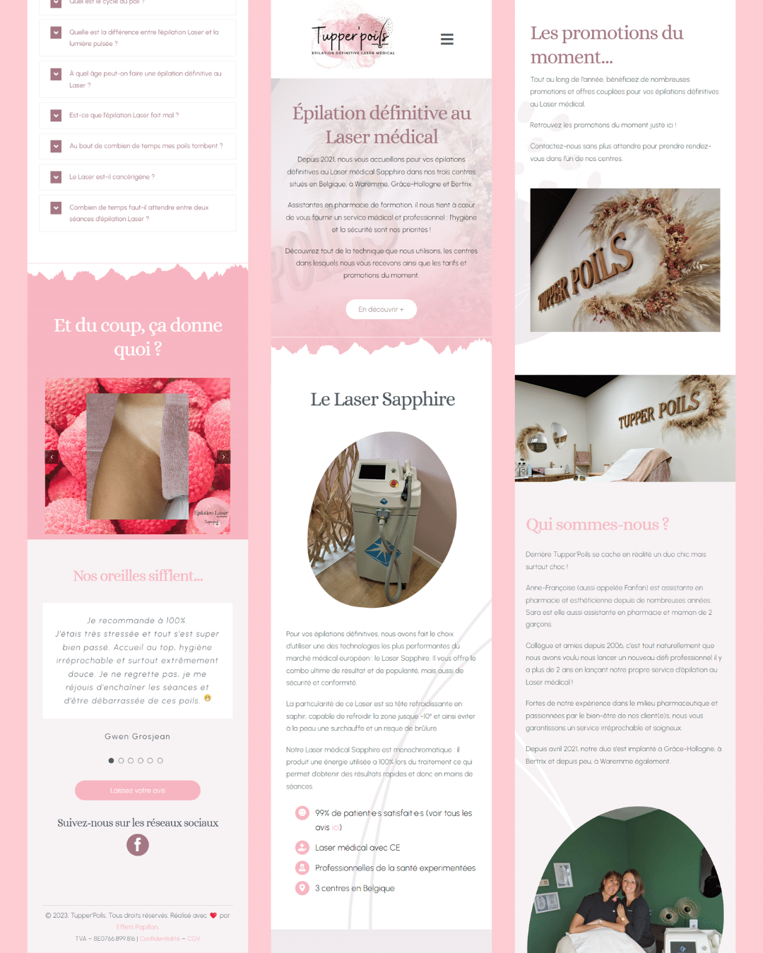 tupperpoils-vue-mobile Site internet one page sur mobile de Tupper'Poils